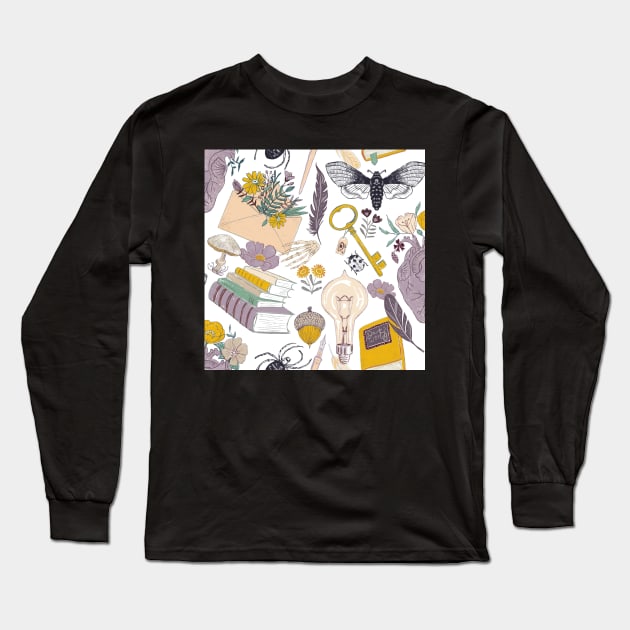 Dark Academia Long Sleeve T-Shirt by Papergrape